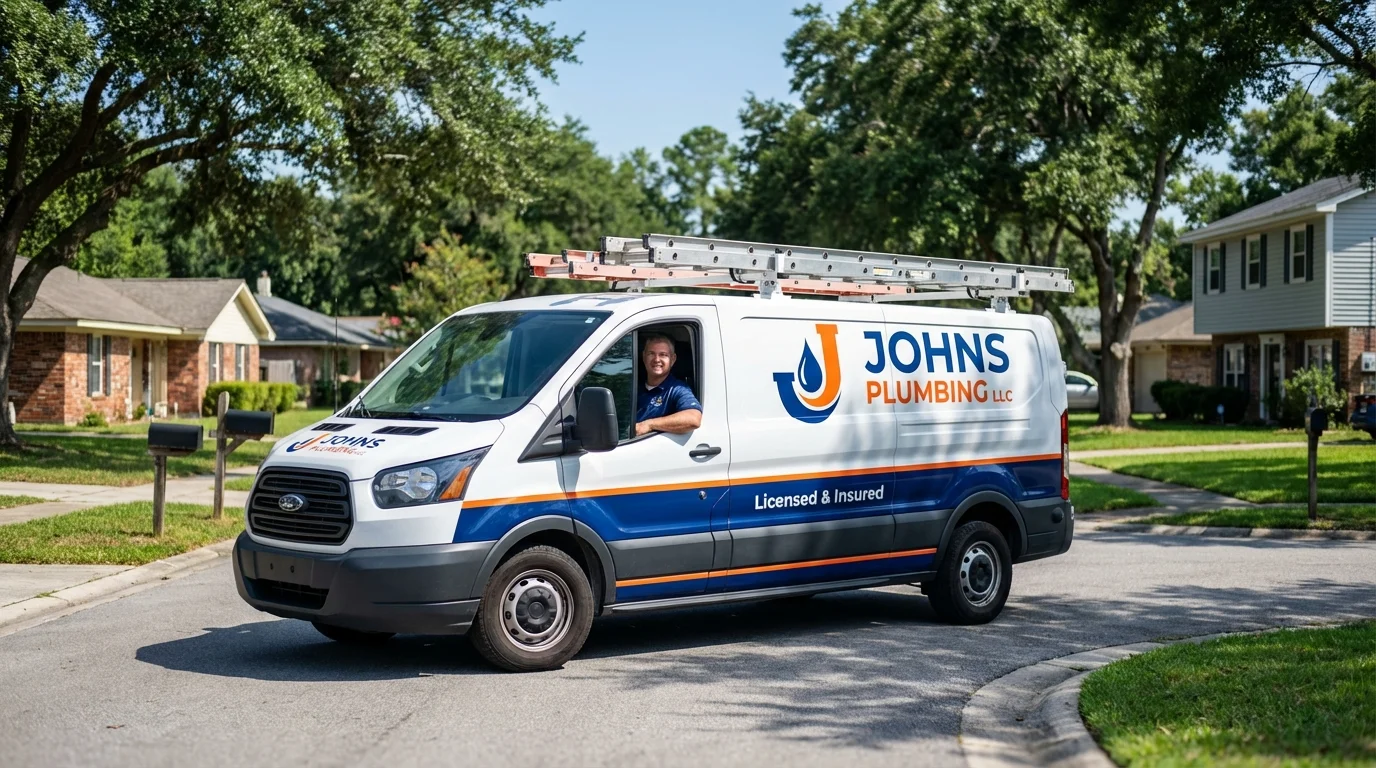 Johns Plumbing LLC service van in Richland, WA